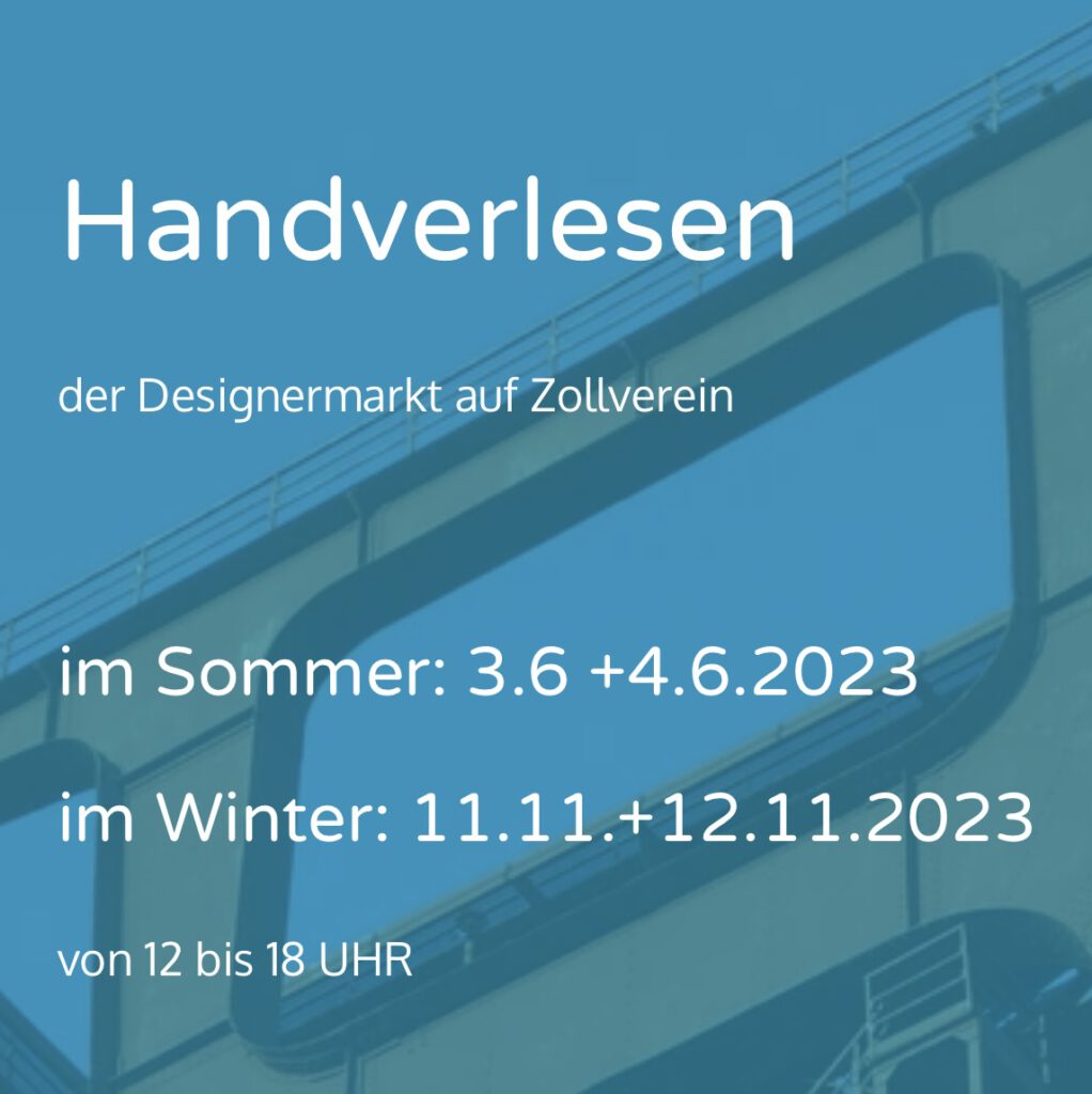 HANDVERLESEN | Zeche Zollverein · 11. + 12.11.23